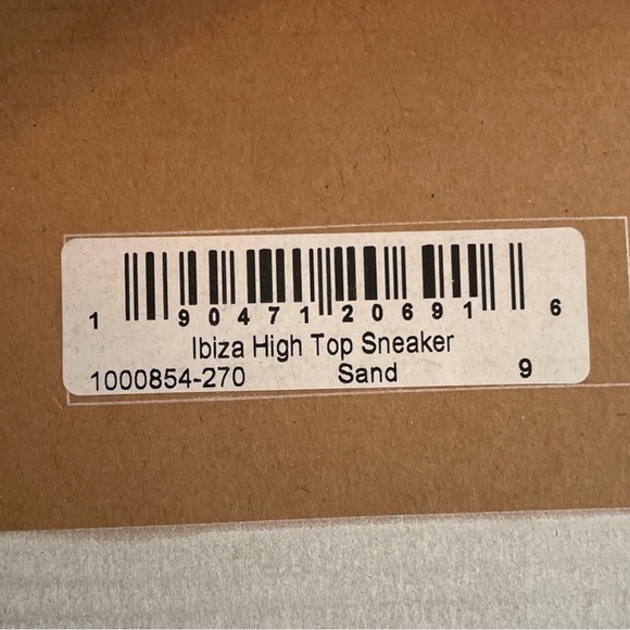 Soludos Ibiza High Top Sneaker in Sand New in Box - Picture 6 of 6